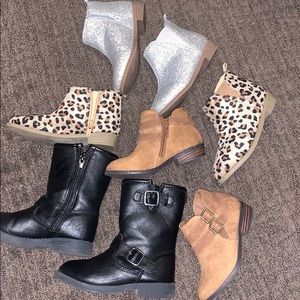 Booties black boots are 9 and the rest are 8